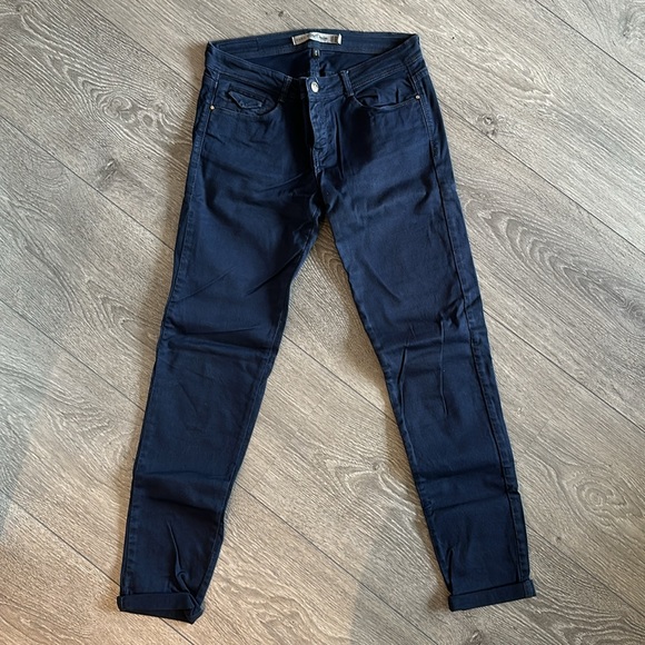 Zara Core Denim Navy Jeans Size 6 - Picture 2 of 5